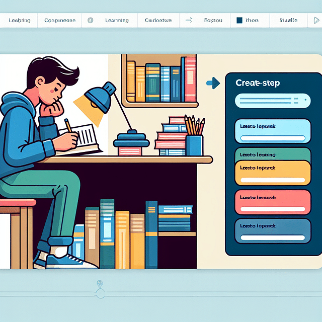 student using flashcards