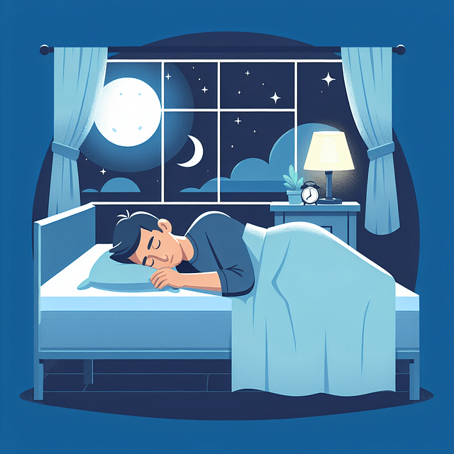 person sleeping peacefully at night