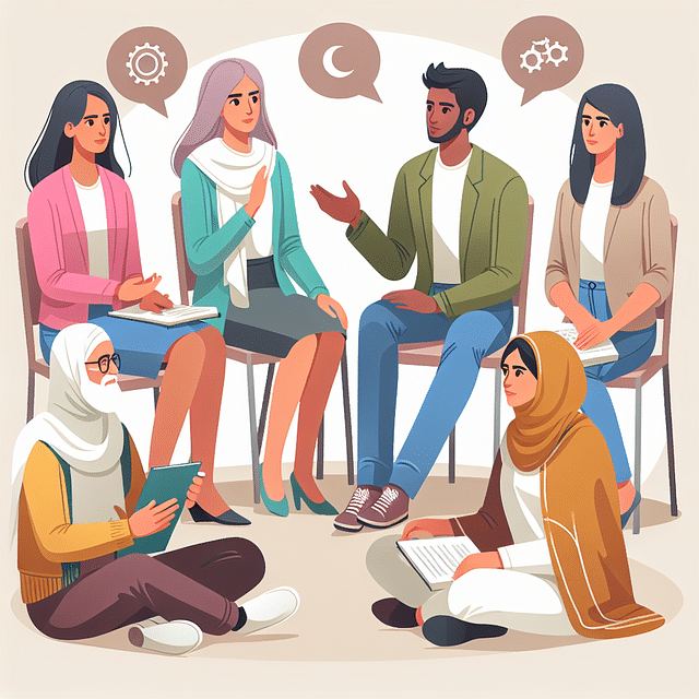 active participation in a group discussion