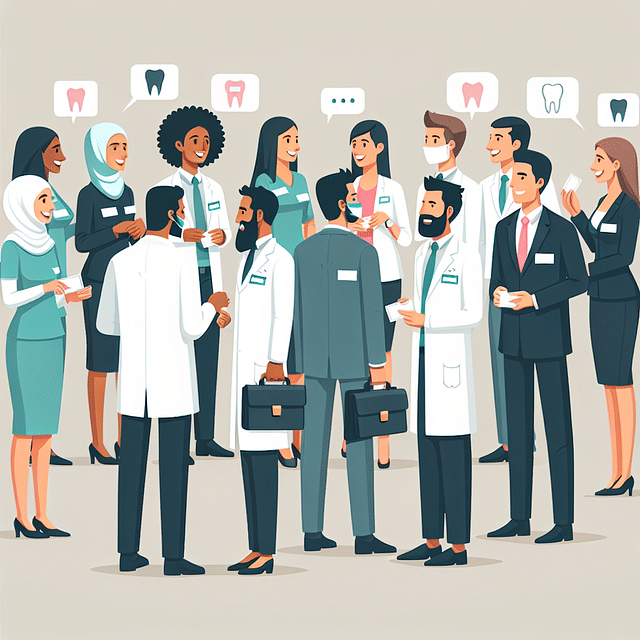 group of dentists networking