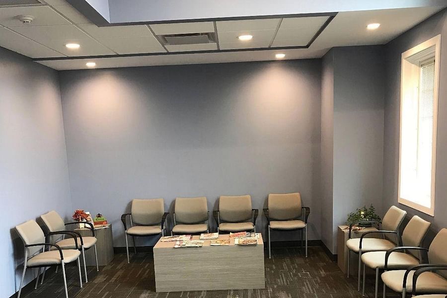 dental office waiting room comfortable seating