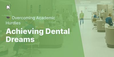 Achieving Dental Dreams - 🎓 Overcoming Academic Hurdles