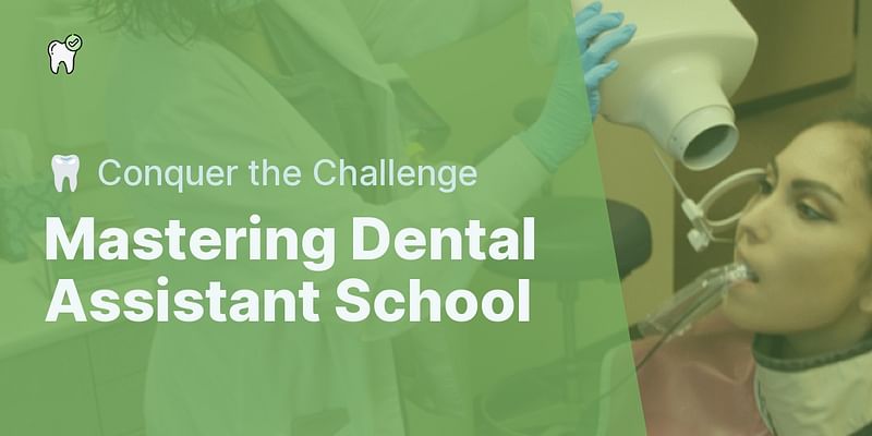 Mastering Dental Assistant School - 🦷 Conquer the Challenge