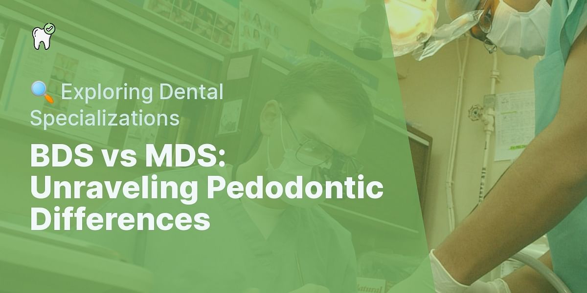 What are the differences between BDS and MDS in pedodontics?