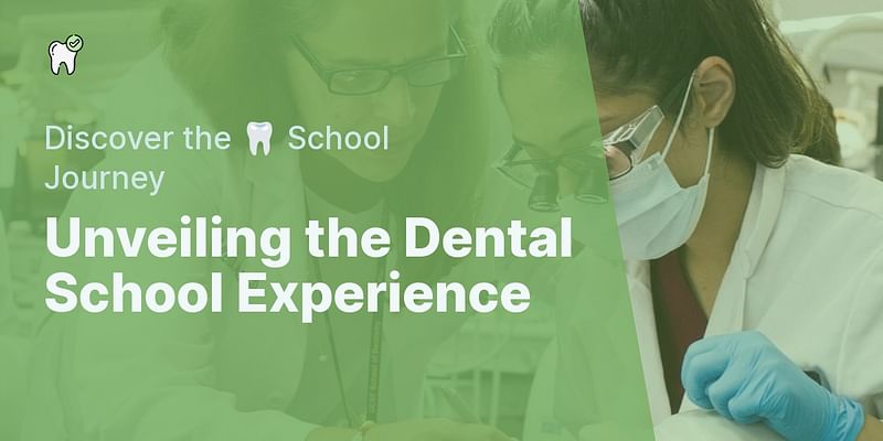 Unveiling the Dental School Experience - Discover the 🦷 School Journey